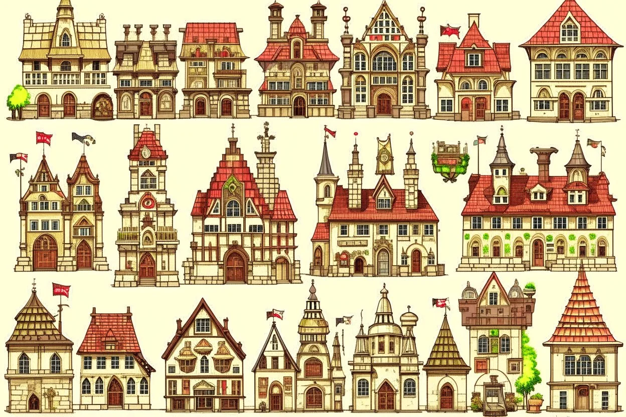 a city of different eclectic, medieval architectural styles