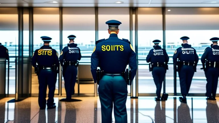 2 security officers force upset man in suit to leave airport lounge