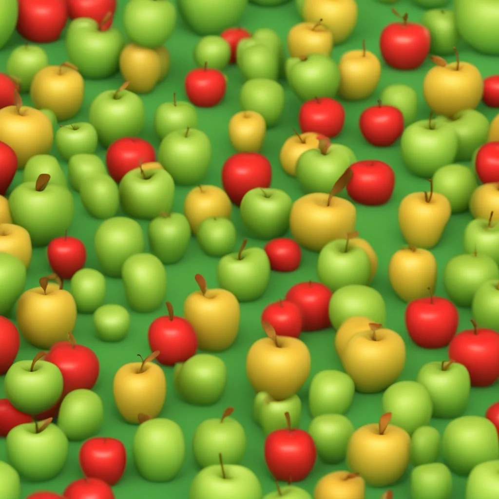 apple fruit land. illustration 3d style. HD