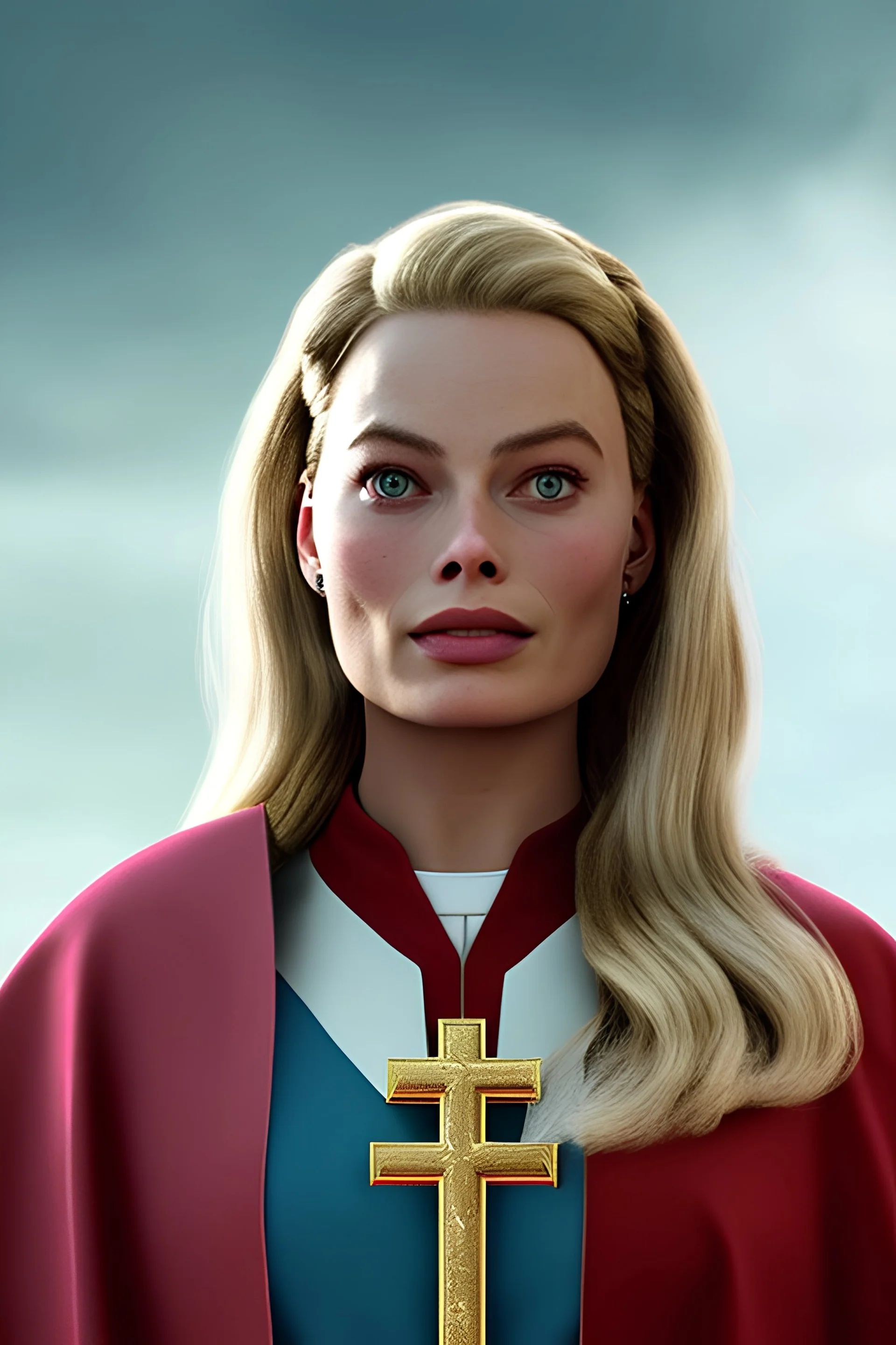 Margot Robbie as religious priest