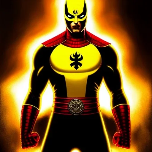 ultra detailed fullbody portrait of Iron Fist Marvel, extremely detailed digital painting, intrincate, extremely detailed face,crystal clear Big eyes, in the style of clyde caldwell, mystical colors , perfectly centered image, perfect composition, rim light, beautiful lighting, 8k, stunning scene, raytracing