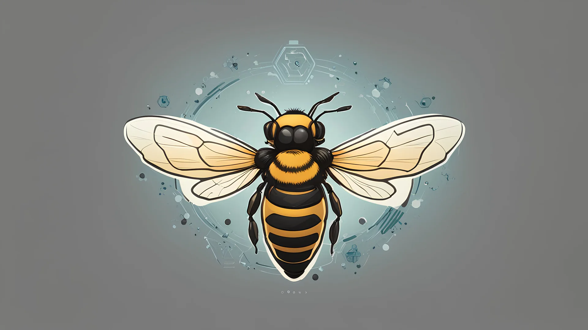 Logo for a project about studying the life cycle of a bee with artificial intelligence