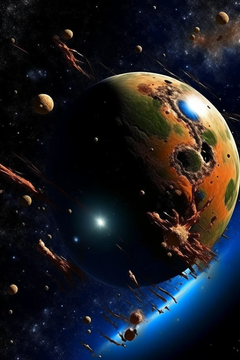 neurones in the stars with earth and other planets in it,Bosch painting style, show a shot of a view of Mars surface