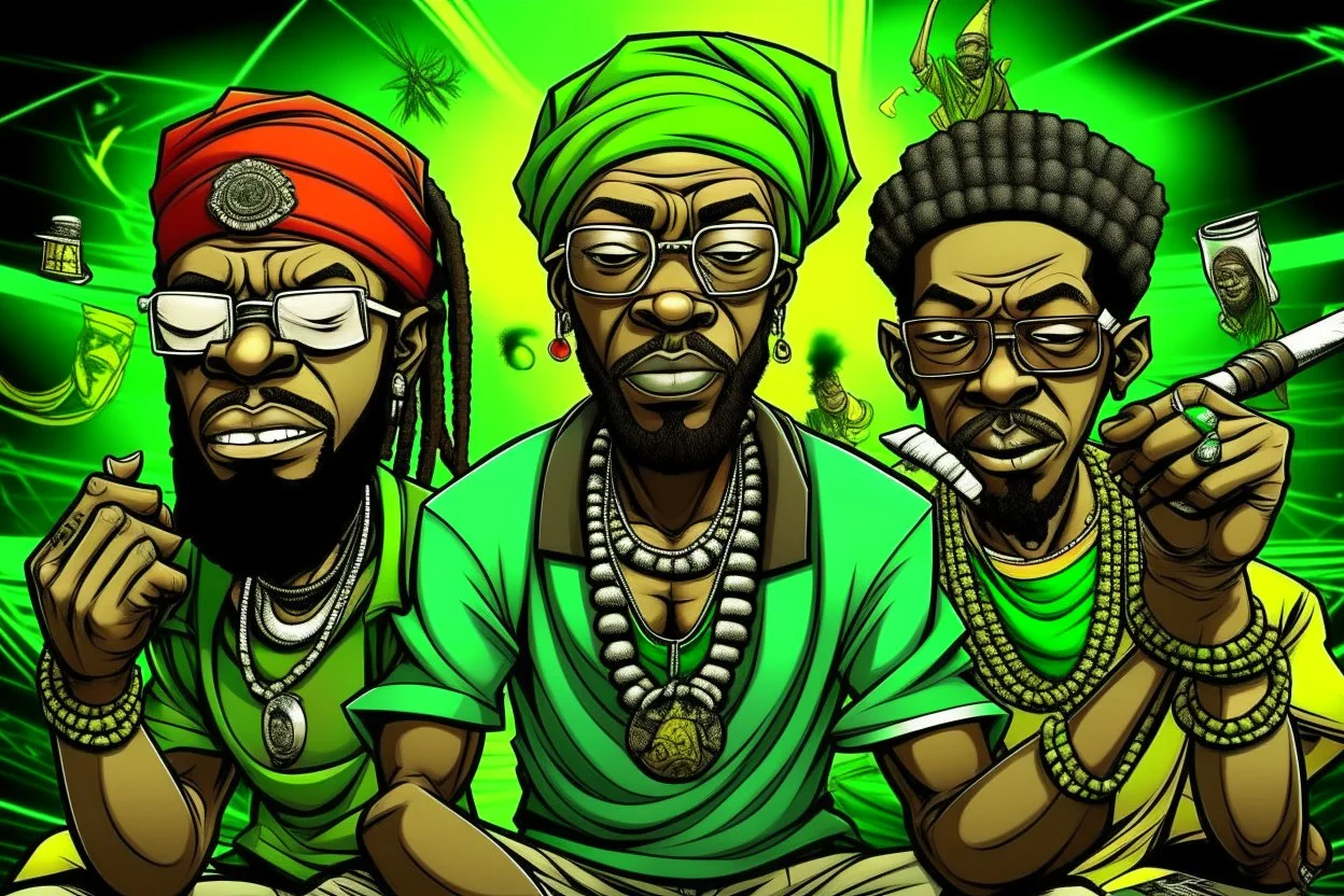 Cure africain rap metal cartoon