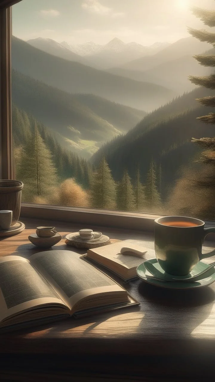 Design for lovers of books, coffee, and a stunning landscape