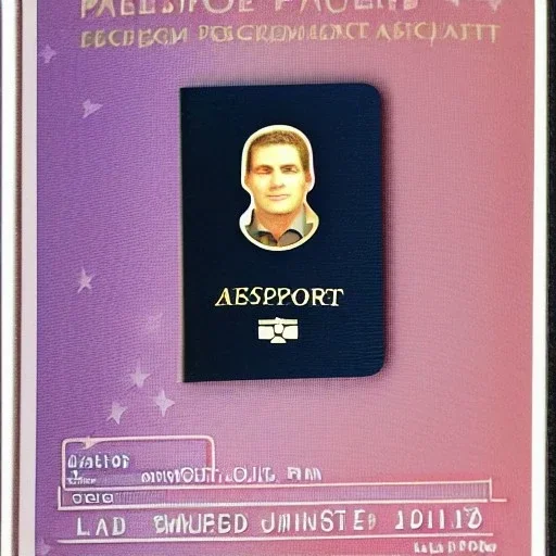 full view of a realistic, United States passport card with photo of person, transparent background.
