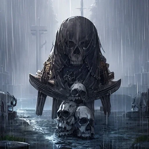 Skulls Queen, raining, raiven,