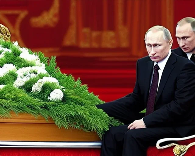 president Putin in coffin