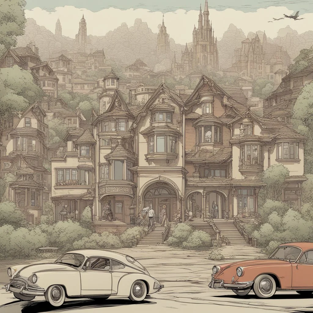 Once upon a time, in the bustling city of Arcadia, The ones with many houses and modern cars