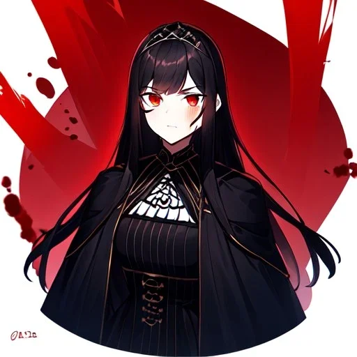 portrait anime vampire, long hair, red eyes, noble black robe, Blood, background Gothic castle, hyper detailed, intricately detailed, gothic, ambiguous lines image, flat dimensional style, flat lines, rough drawing --ar 2:3