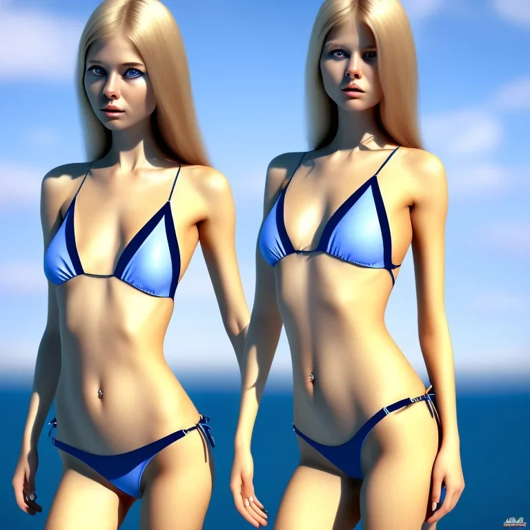 petite Scandinavian girl, swimsuit