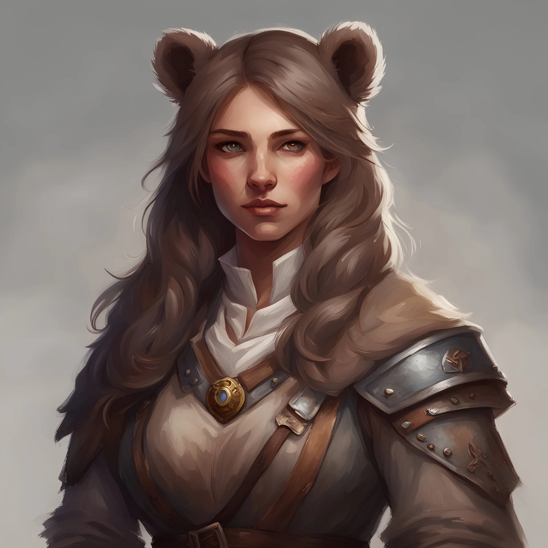 dnd, portrait of female bear-human