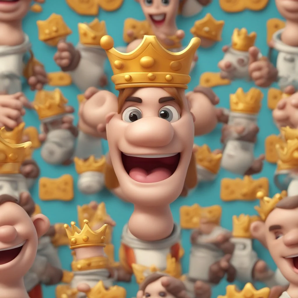 King cheerful 3D cute