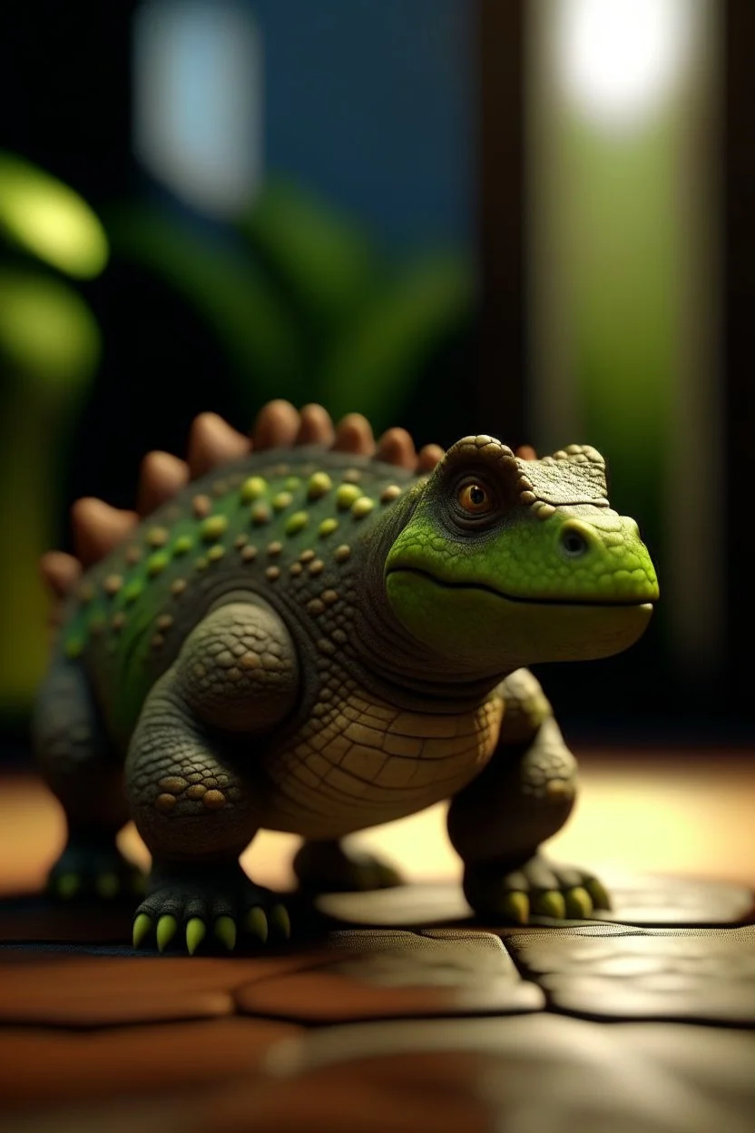 cute wpman has really fat obese dinosaur on a doormat,shot on Hasselblad h6d-400c, zeiss prime lens, bokeh like f/0.8, tilt-shift lens 8k, high detail, smooth render, down-light, unreal engine, prize winning