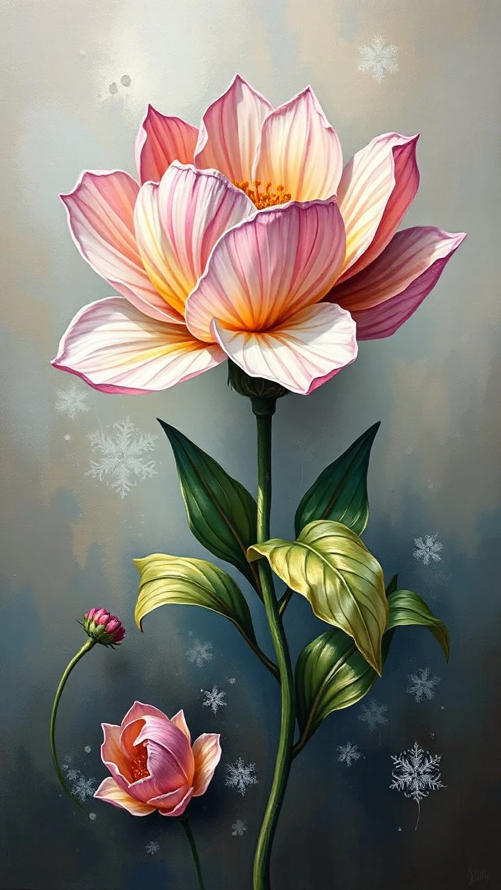 make flower oil painting