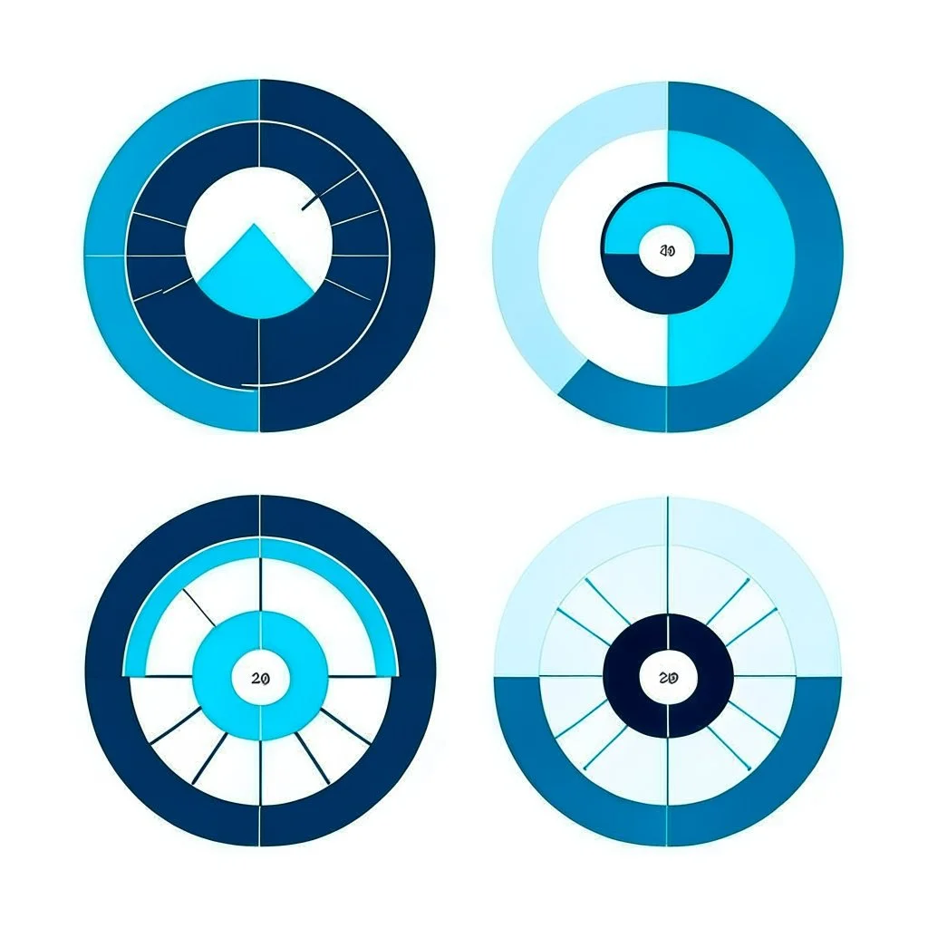 round svg logo charts blue