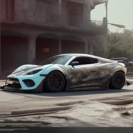 photo of a ultra realistic modified sport car skin on new wraps,cutaways,freshest,relaxing, eye-catching visuals, rims, sunny, springs, cinematic lighting, studio lighting, 4k, hyper realistic, focused, landscape, extreme details, unreal engine 5, cinematic