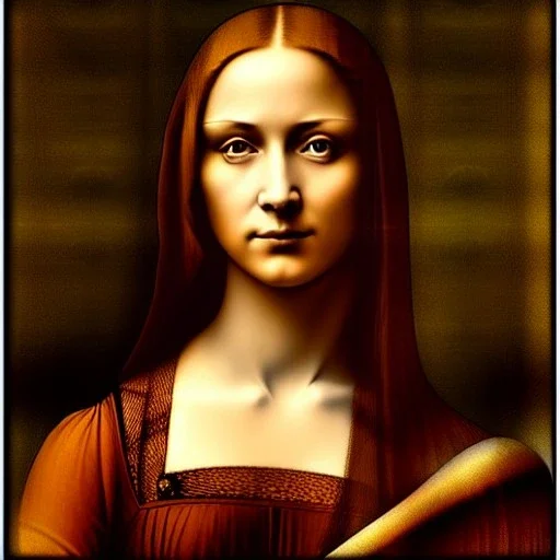 portrait of a beautiful woman Leonardo da Vinci style