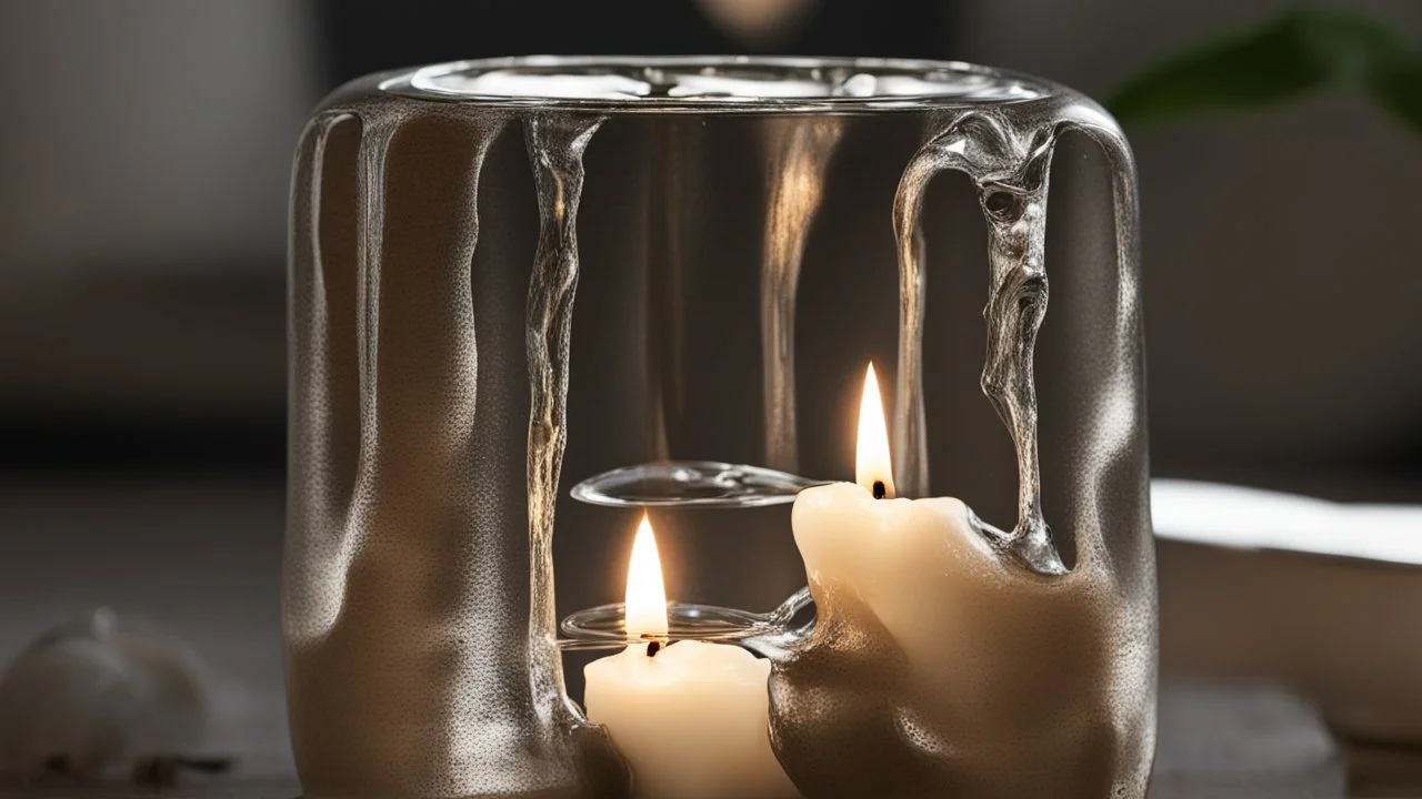 Lighting in the form of a melting candle