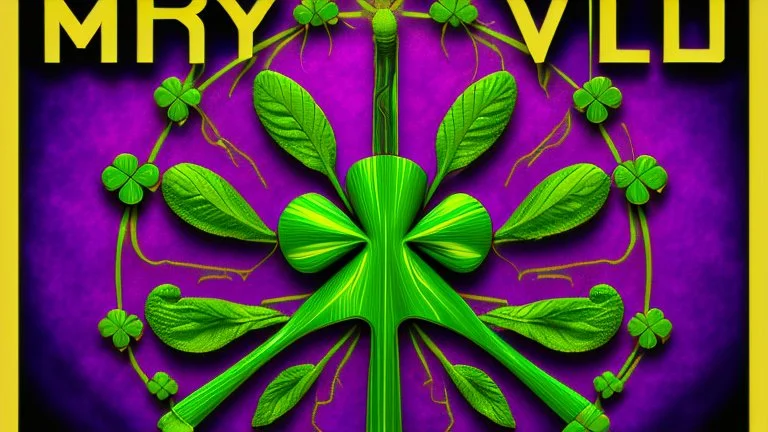 rave poster with Four-leaf clover text area