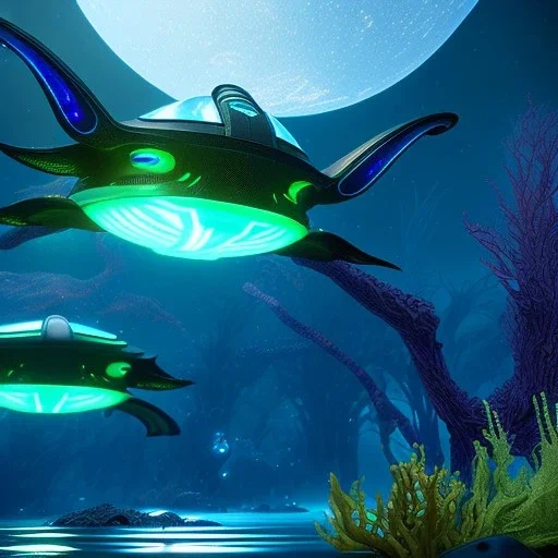 bioluminescent epic aquatic alien, 8k resolution, dynamic lighting, ultra hyperdetailed, Unreal Engine 5, ultra colourful, very small details, realistic