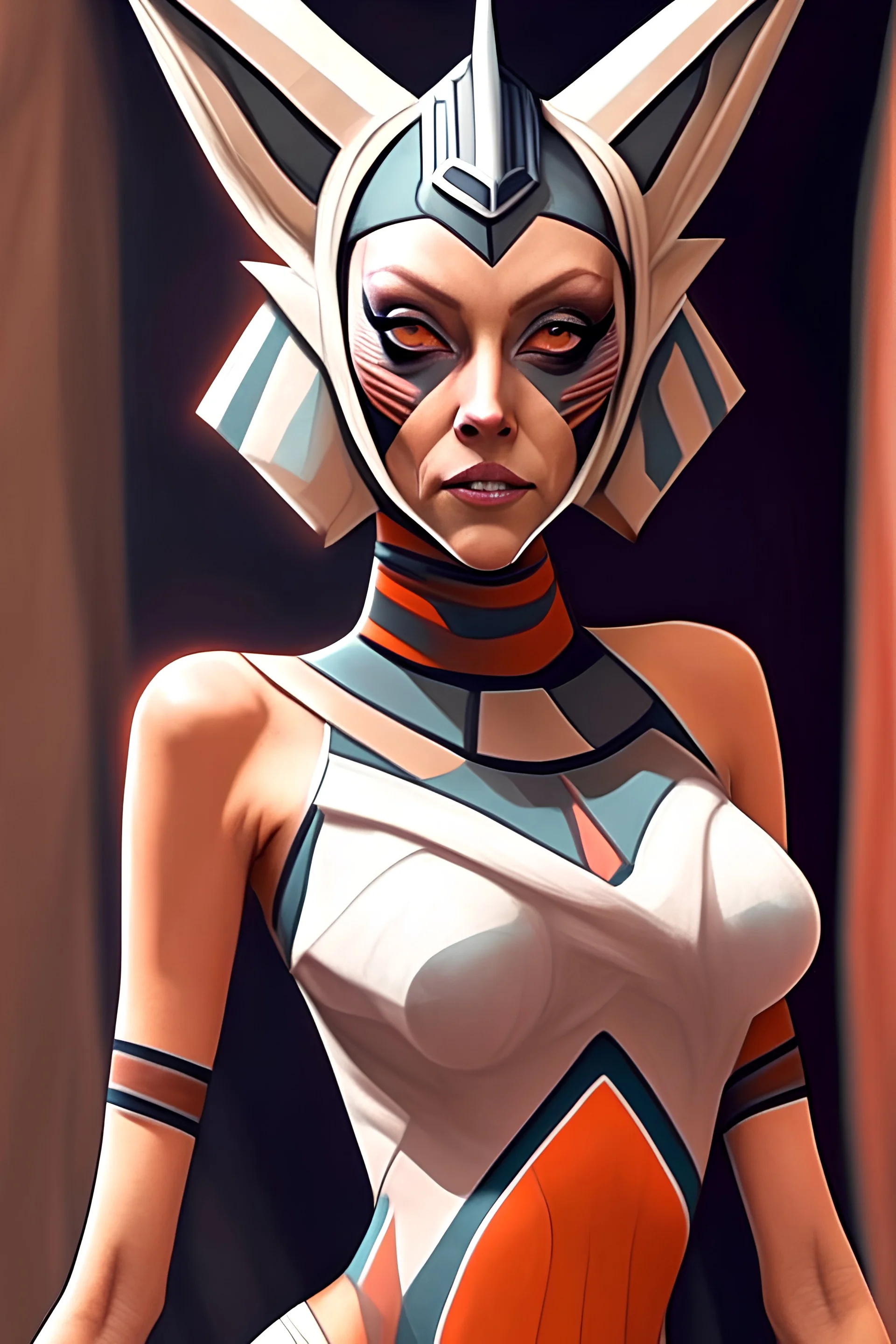 Ahsoka wearing a tight dress
