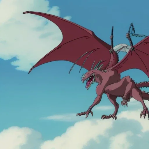 This dragon has 4 horns pointing foward. Its neck is short; Its snout is vertically tall, wide, short, and smooth. Its teeth are short. It has rounded claws, frills, and soft scales. Its tail is medium length and very wide.