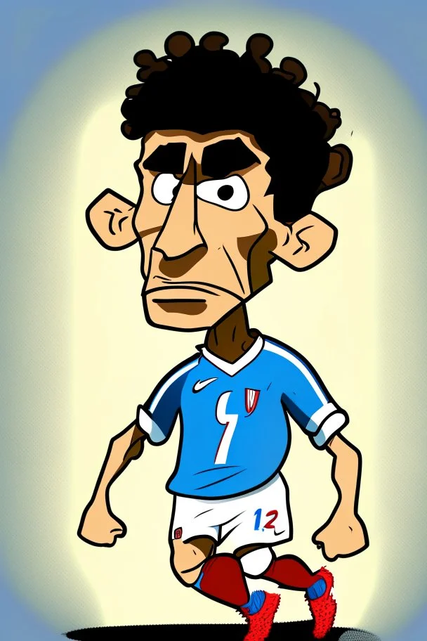 Anthony Modest French soccer player cartoon 2d