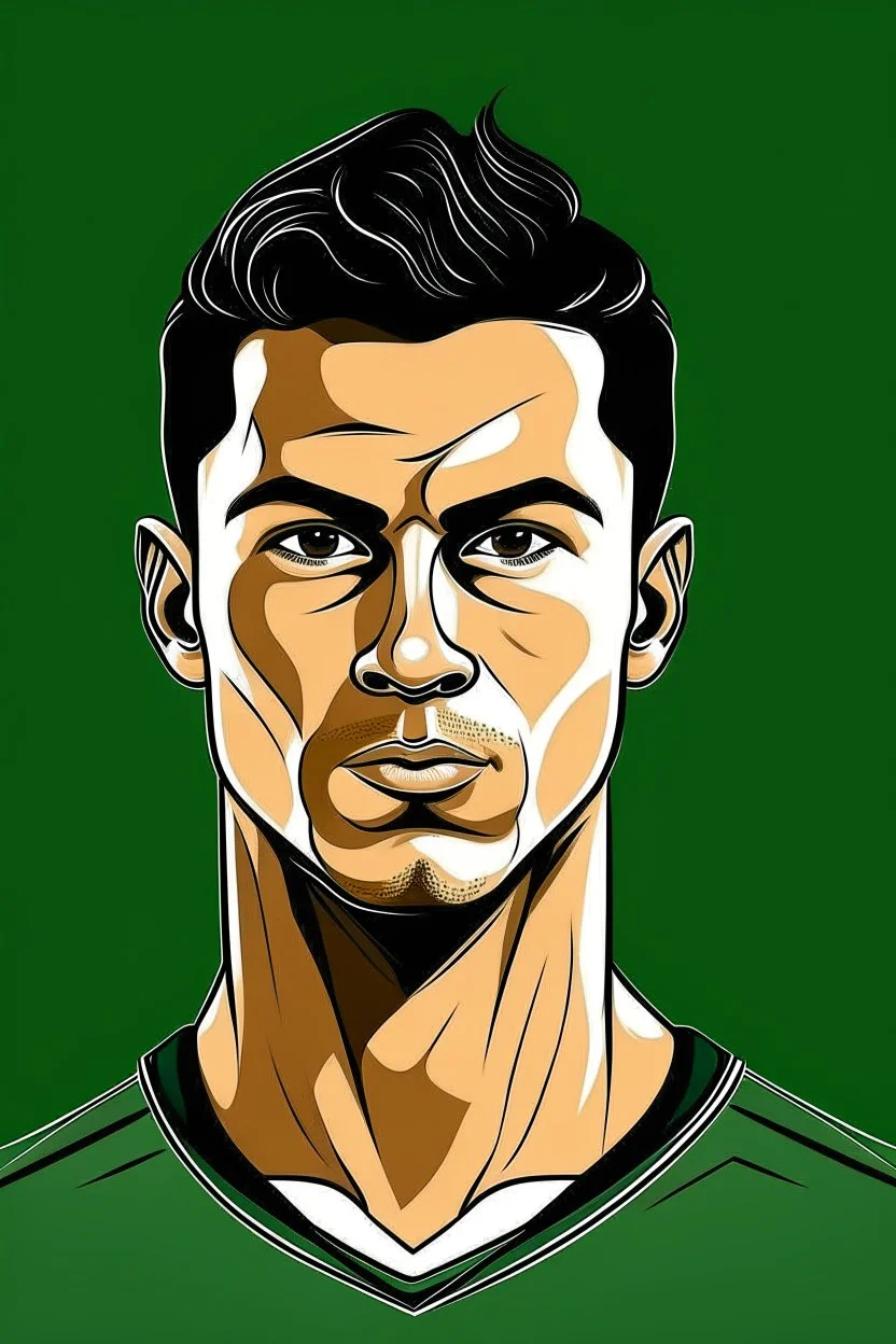 Cristiano Ronaldo Portuguese football player cartoon 2d