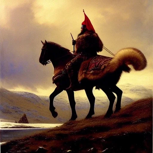 portrait of 'The Northman-Viking King on horse',ancient metal armor,castle,army, snow, cold, painting by gaston bussiere, greg rutkowski, yoji shinkawa, yoshitaka amano, tsutomu nihei, donato giancola, tim hildebrandt, evan lee,oil on canvas, cinematic composition, extreme detail,fit full head inside picture,16k