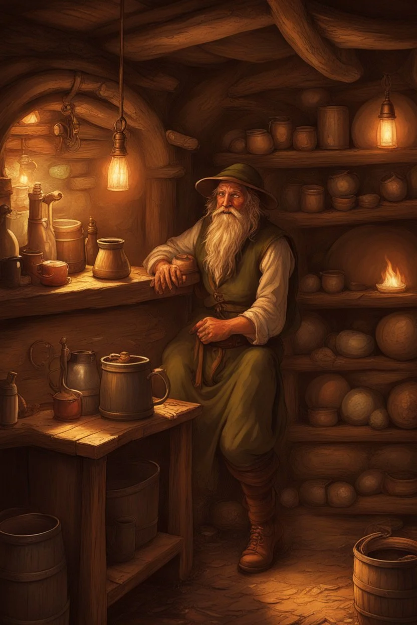 Within the cozy confines of the inn, nestled deep in the shire's sheltering valleys, the cheerful hobbit sexy girl stood drying mugs behind the well-worn counter. Before him sat his own stein, steaming gently in the firelight. Dark as finest bogwater was the elixir within, crowned with foam delicate as new-fallen snow. Slow spirals rose as it breathed, perfuming the air with notes beyond any grown in the gardens of the Halflings: deep and mysterious as tilled earth, spiced with hints of cocoa