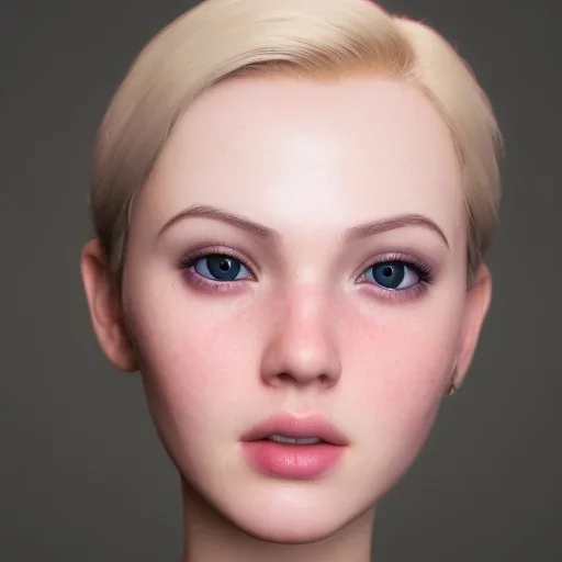 potrait girl look beautiful, close-up, dramatic, eyes like ocean blue, short hair, smile, 8k, rtx, eyebrows like serious, facing left, hyper realistis