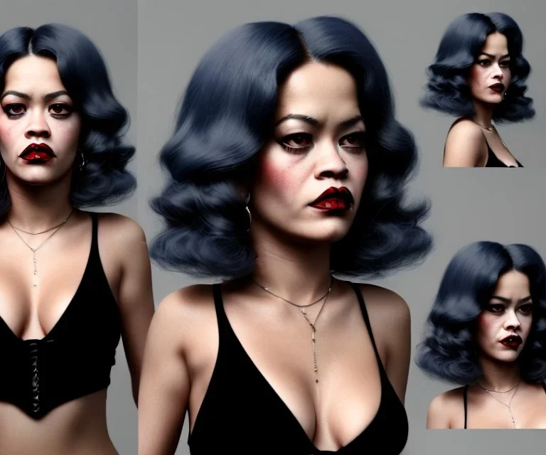 Rita ora, victorian, vampire, long black curly hair