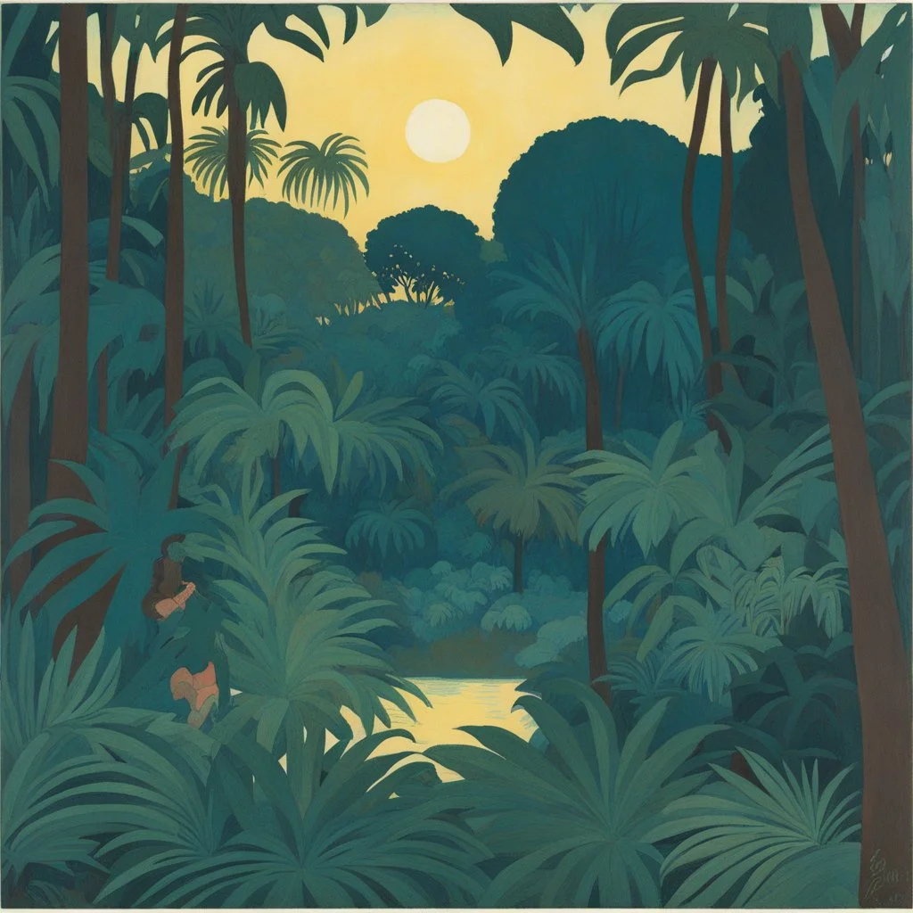 [estampe] in the heart of darkness, the terrible and humid jungle seems alive / Maurice Denis