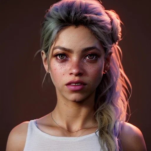 Shakira, artist, Realistic image, waist up portrait. perfect eyes, glow, circle iris. concept art, smooth, unreal engine 5, god lights, ray tracing, RTX, lumen lighting, ultra detail, volumetric lighting, 3d, finely drawn, high definition, 4k.