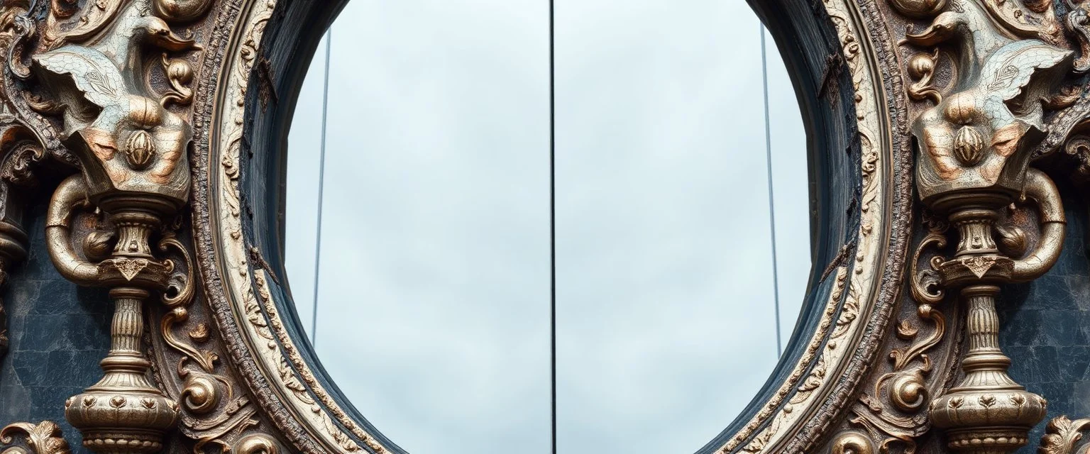 close up portrait of a double mirror soul gate