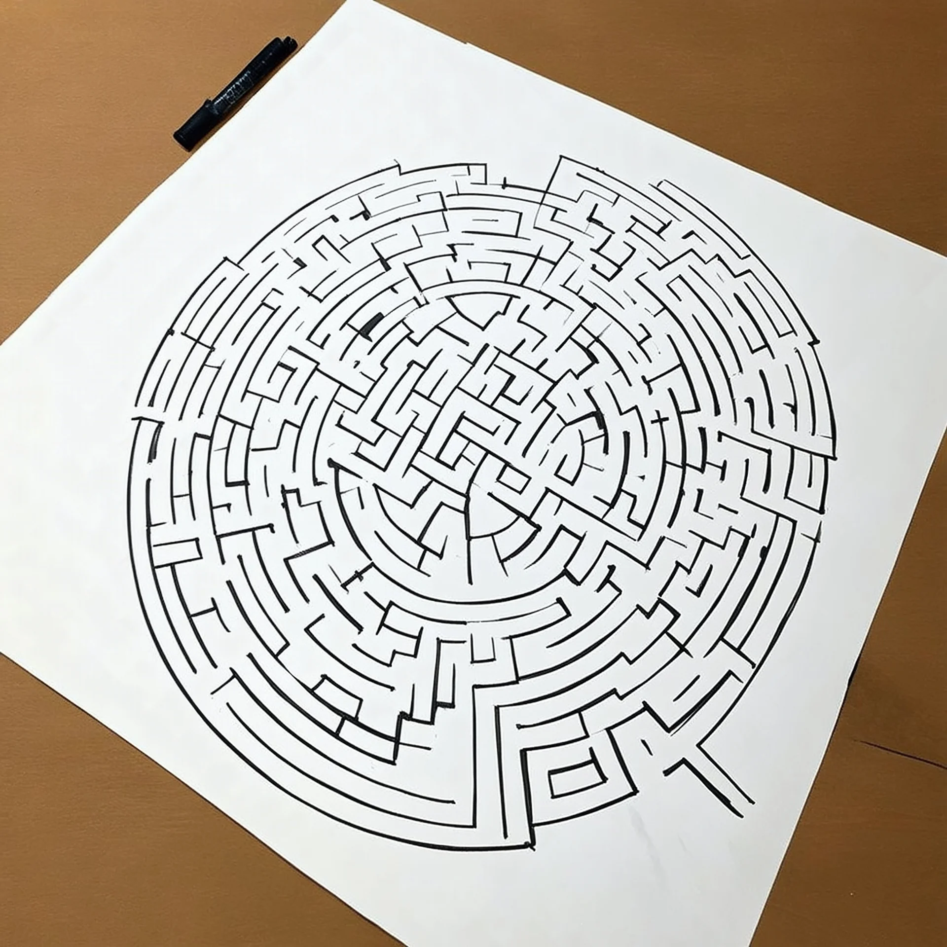 draw a inkblot maze