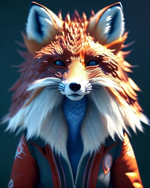 Furry fox gurl, majestic, highly intricate, Realistic photography, incredibly detailed, ultra high resolution, 8k, complex 3d render, cinema 4d.