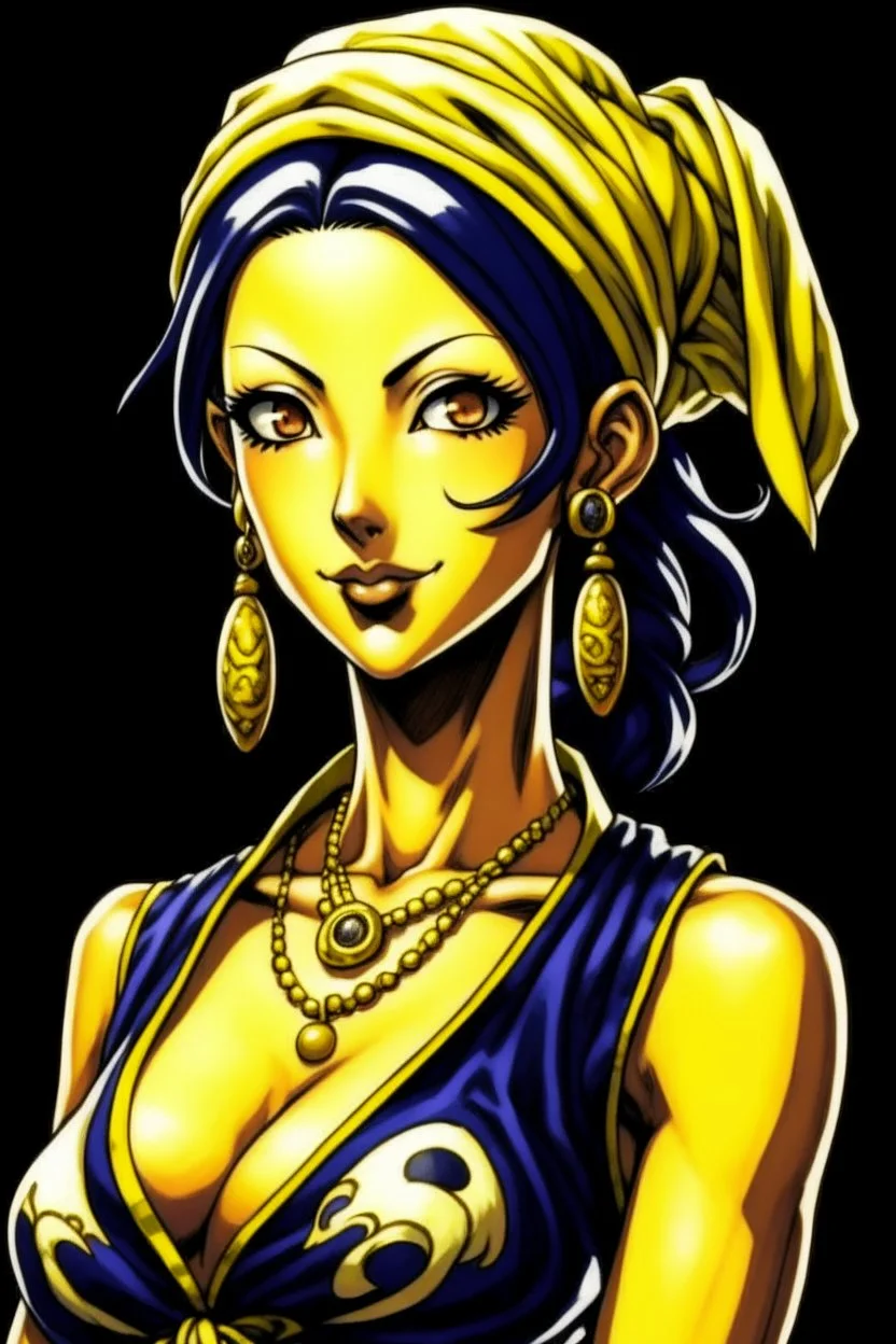 Portrait of Nico Robin, from One Piece manga; Caravaggio style