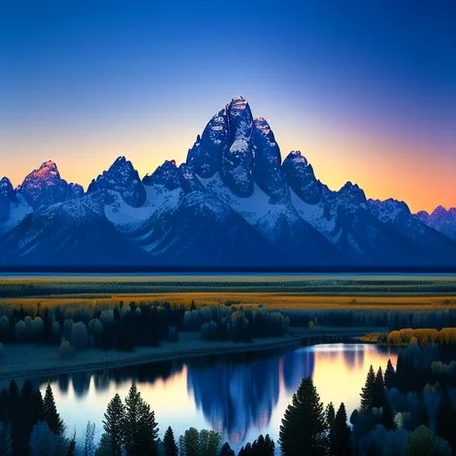 Grand Teton National Park, Wyoming,aerial view,extremely detailed digital painting, high resolution,8k, realistic, beautiful, volumetric lighting, mystical colors ,perfectly centered image, perfect composition, rim light, beautiful lighting,masterpiece, stunning scene, raytracing, anatomically correct, in the style Van Gogh and robert e howard and Ken Kelley and Ohrai Noriyoshi and Simon Bisley and tomzj1.