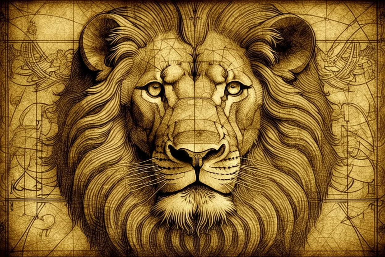 lion da vinci style