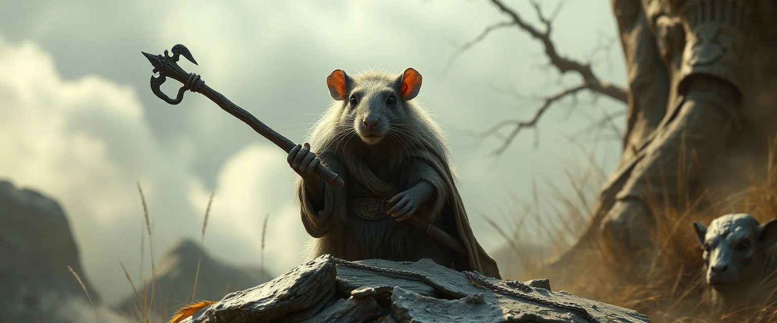 rat gandalf looks really powerful
