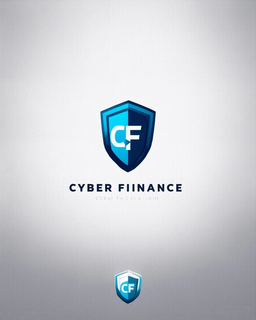 Cyber Finance (CF) shield logo Simple, easy and beautiful logo