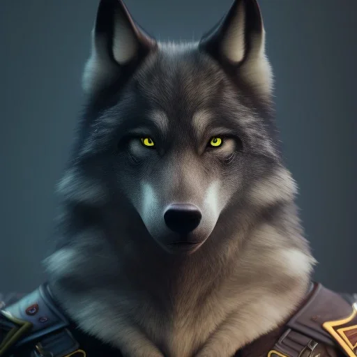 award winning portrait of a male anthropomorphic black wolf long vblack hair. character design by cory loftis, fenghua zhong, ryohei hase, ismail inceoglu and ruan jia. unreal engine 5, artistic lighting, highly detailed, photorealistic, fantasy