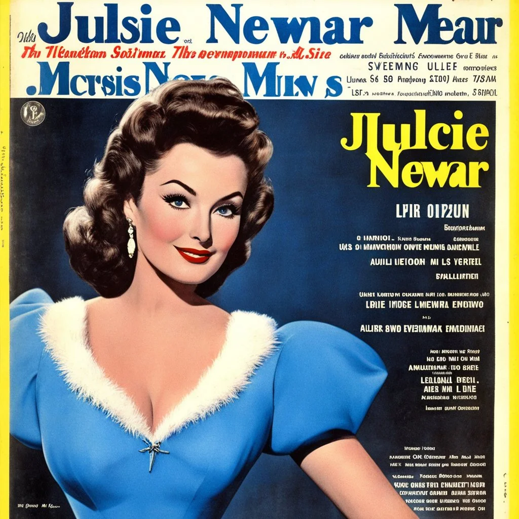 Julie Newmar on the cover of an Italian Magazine in 1957. This copy of the magazine was recycled and for sale again at 50 lire half price from the original 100 lire. Thus the blue L50 stamped. In 1957 100 lire would have been about 35 cents US.
