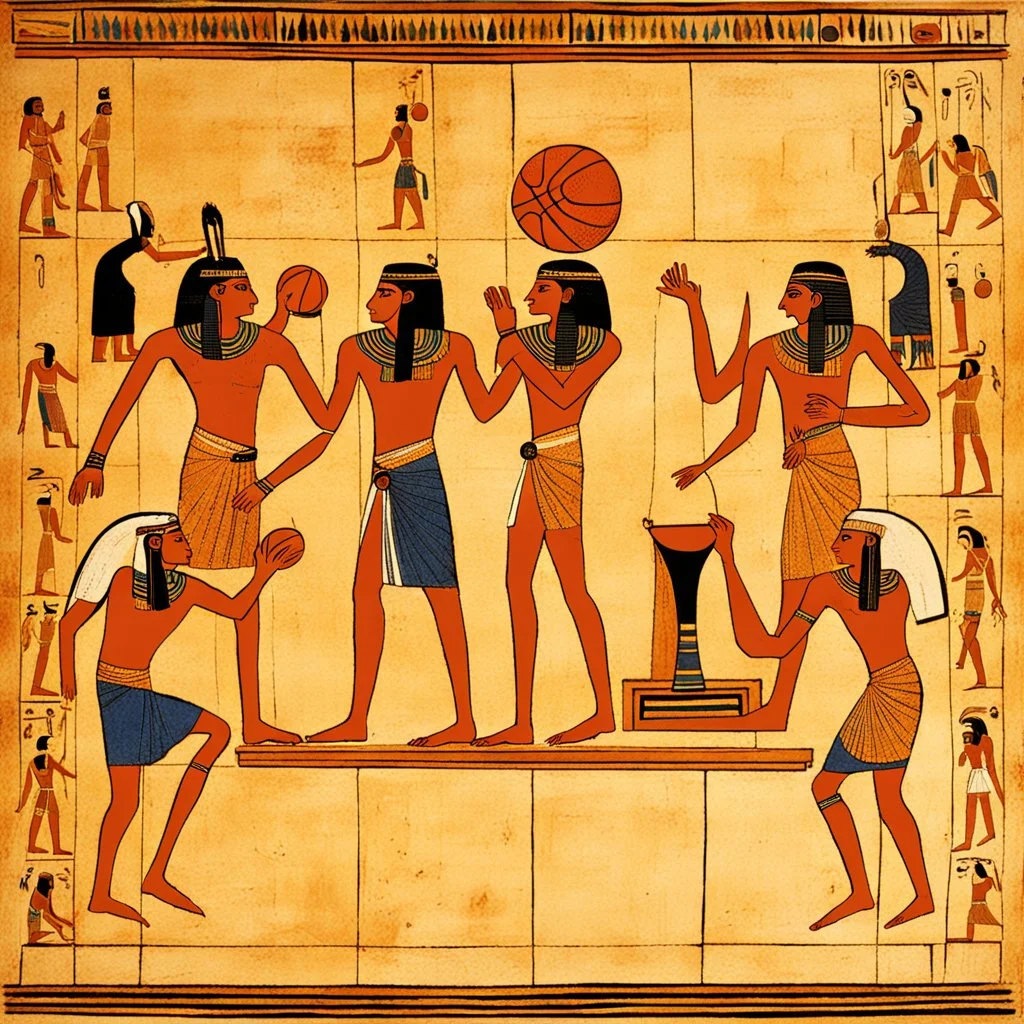 A basketball game in Ancient Egypt