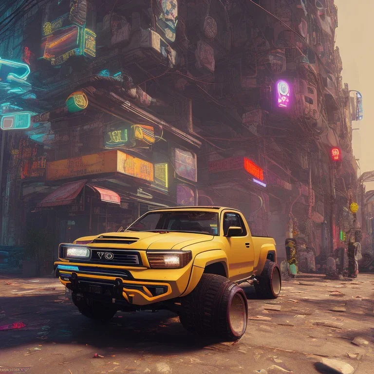 cyberpunk 2077 version of a toyota tacoma