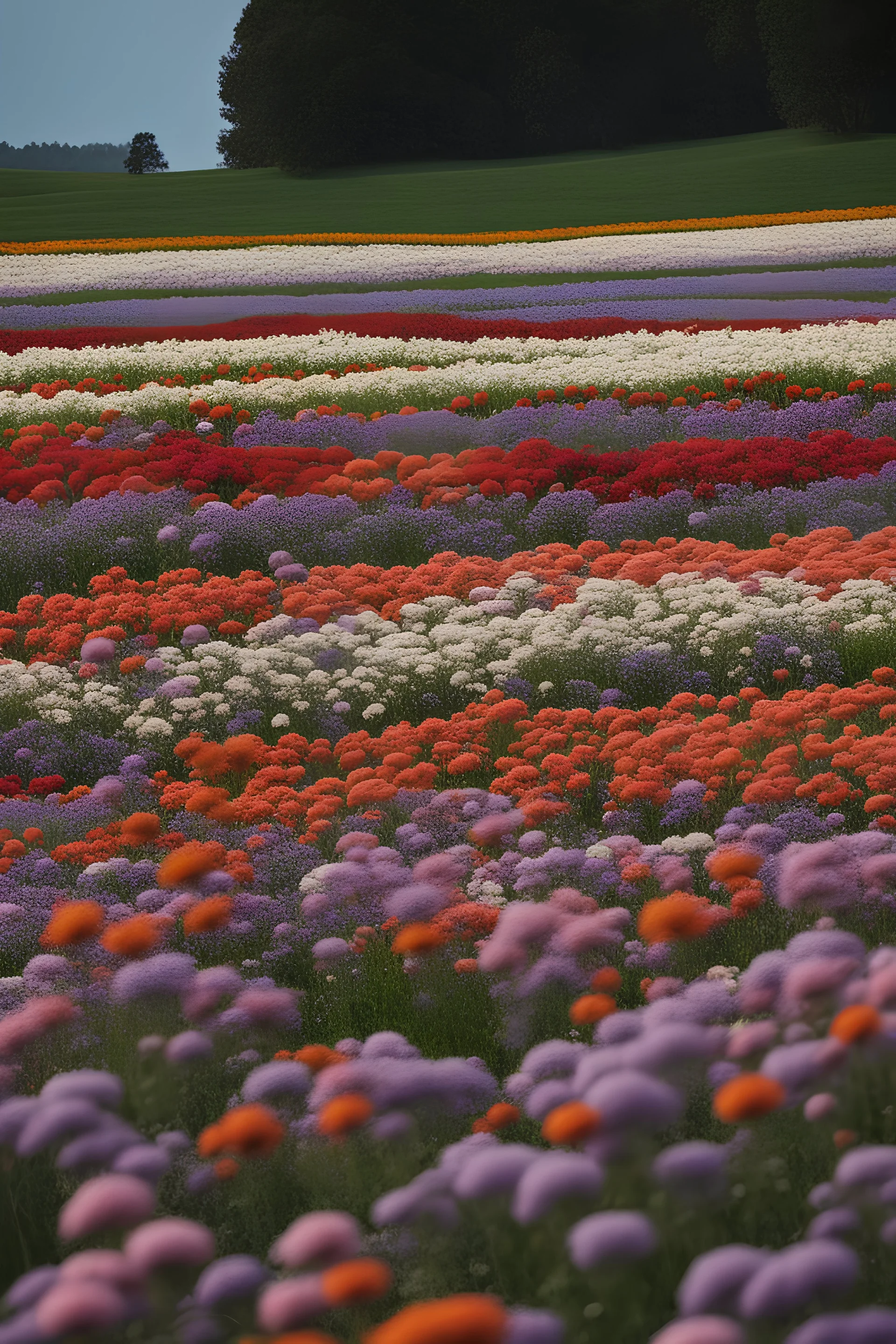 field of beautiful flowers