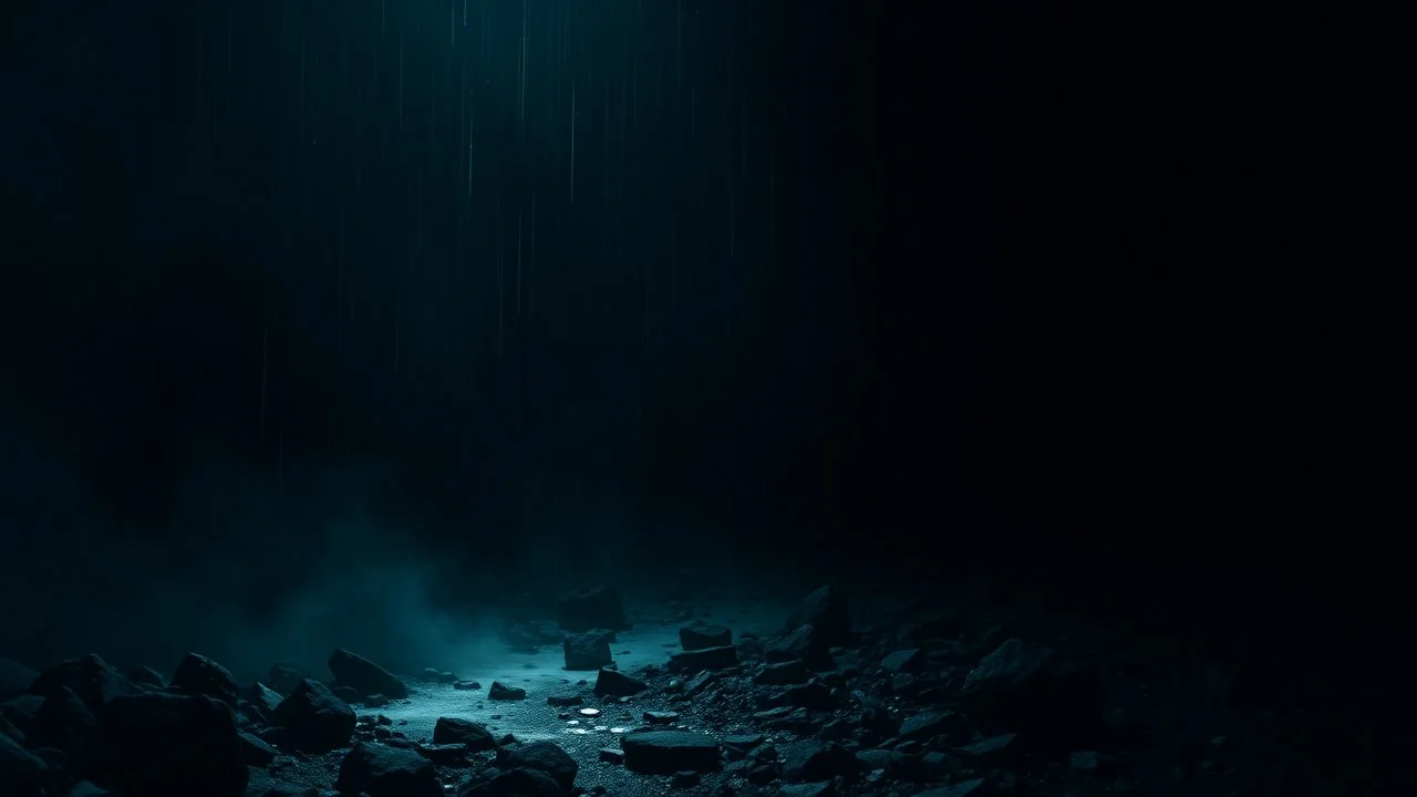 quiet crying, a stream of tears, I cowardly hide in the darkness, loneliness alarms me, to leave the Earth, where there is no place for me to live, take away my last hope, my strength is leaking out of me, I hold the poisoned chalice trembling, empty, dark night, no hope, above the abyss, I have not yet fallen down and pulled back, abyss below me, sharp stones under my feet, I would dare to step out of myself to you, dark colors, melting, surreal, dark mood