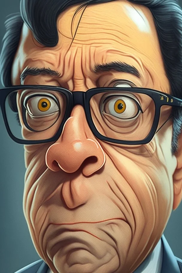 Caricatura de Gustavo Petro, hiper realista,8k